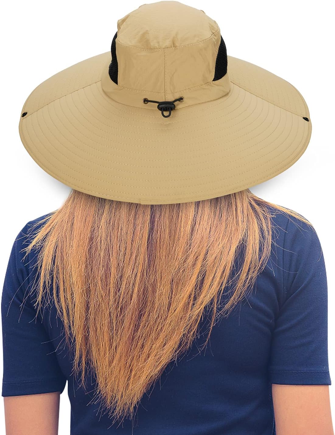 Leotruny Women Super Wide Brim Sun Hat UPF50+ Waterproof Bucket Hat for Fishing